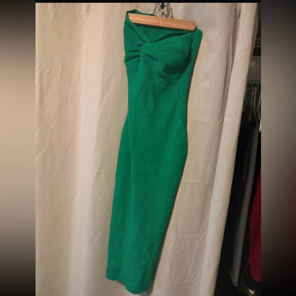 Green Sweetheart Strapless Bodycon Cocktail Dress
